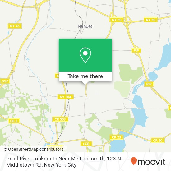 Mapa de Pearl River Locksmith Near Me Locksmith, 123 N Middletown Rd