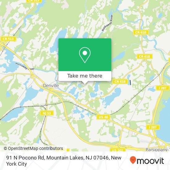 91 N Pocono Rd, Mountain Lakes, NJ 07046 map