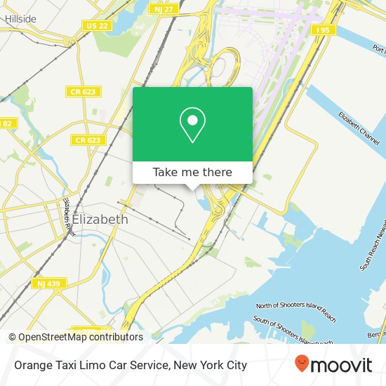 Orange Taxi Limo Car Service map