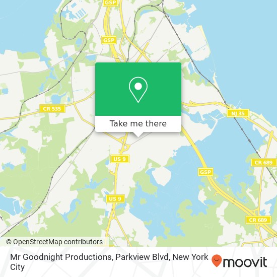 Mr Goodnight Productions, Parkview Blvd map