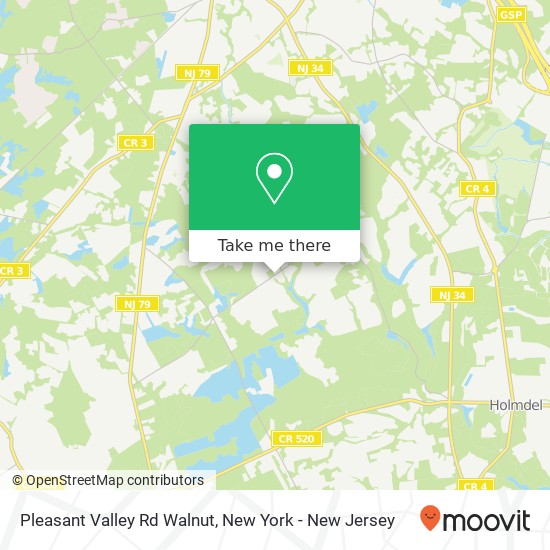 Mapa de Pleasant Valley Rd Walnut, Morganville, NJ 07751