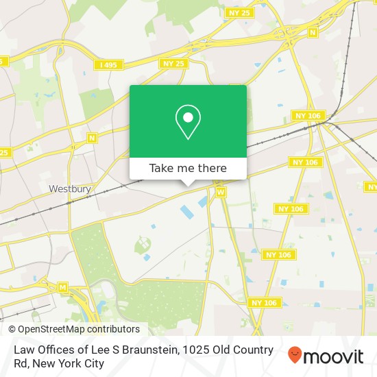 Mapa de Law Offices of Lee S Braunstein, 1025 Old Country Rd