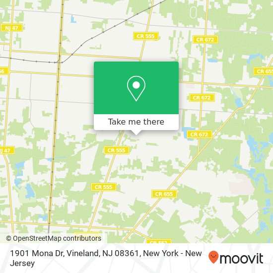 1901 Mona Dr, Vineland, NJ 08361 map