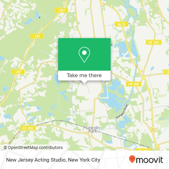 Mapa de New Jersey Acting Studio