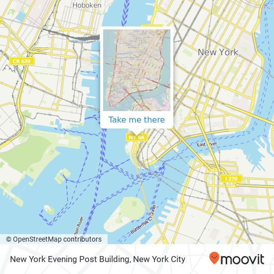 New York Evening Post Building map