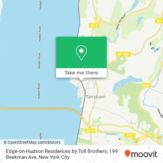 Edge-on-Hudson Residences by Toll Brothers, 199 Beekman Ave map