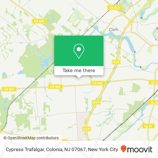 Mapa de Cypress Trafalgar, Colonia, NJ 07067