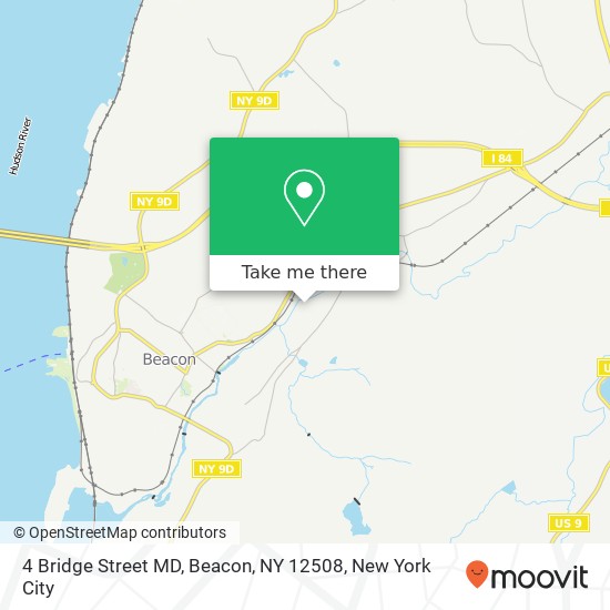 Mapa de 4 Bridge Street MD, Beacon, NY 12508