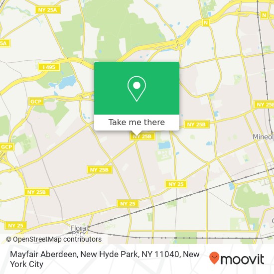 Mapa de Mayfair Aberdeen, New Hyde Park, NY 11040