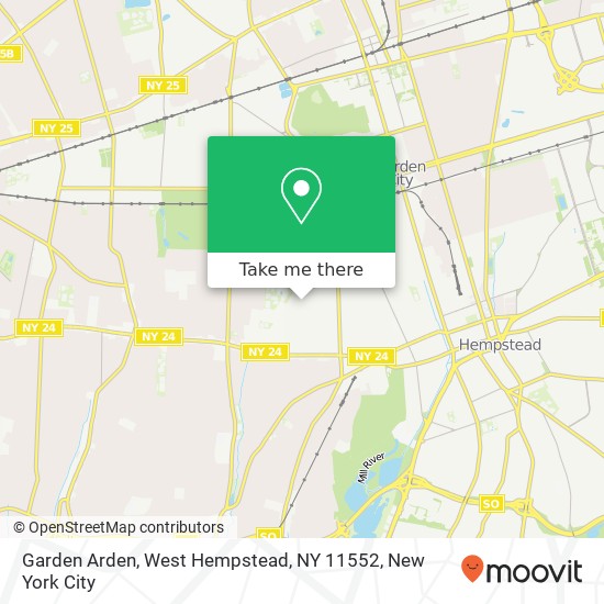 Mapa de Garden Arden, West Hempstead, NY 11552