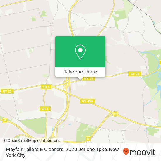 Mapa de Mayfair Tailors & Cleaners, 2020 Jericho Tpke