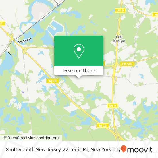 Mapa de Shutterbooth New Jersey, 22 Terrill Rd