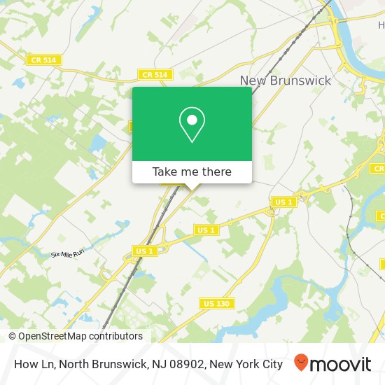 Mapa de How Ln, North Brunswick, NJ 08902