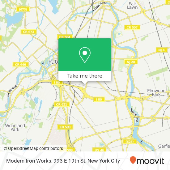 Mapa de Modern Iron Works, 993 E 19th St