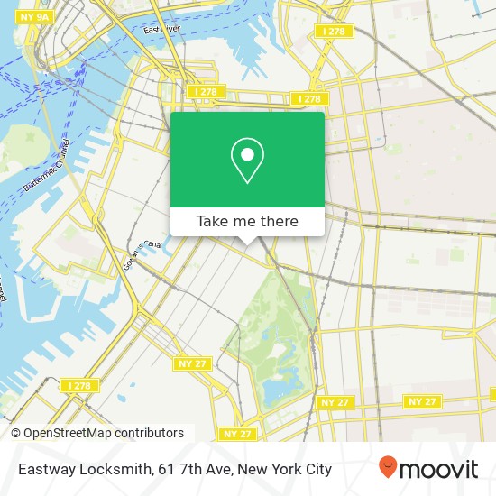 Mapa de Eastway Locksmith, 61 7th Ave