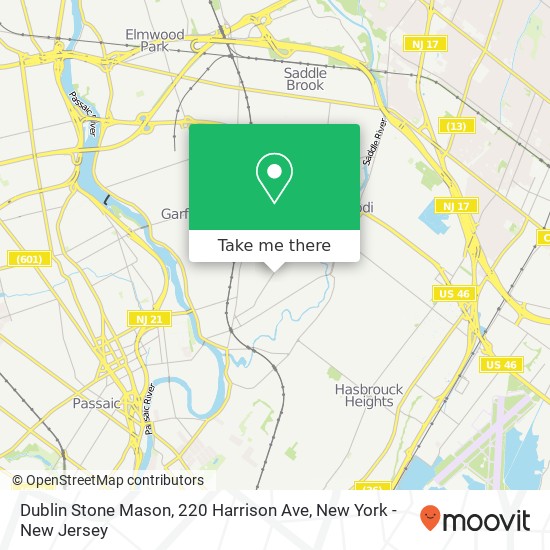 Mapa de Dublin Stone Mason, 220 Harrison Ave