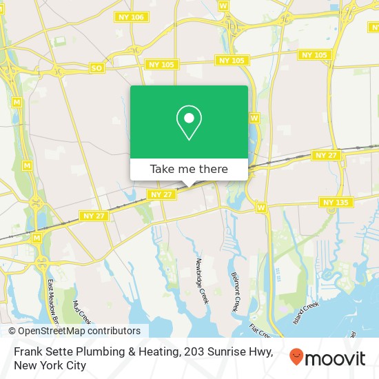 Mapa de Frank Sette Plumbing & Heating, 203 Sunrise Hwy