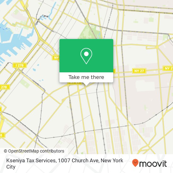 Kseniya Tax Services, 1007 Church Ave map