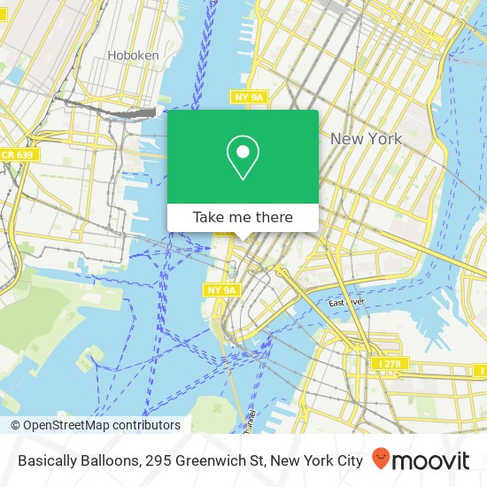 Mapa de Basically Balloons, 295 Greenwich St