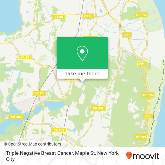 Triple Negative Breast Cancer, Maple St map