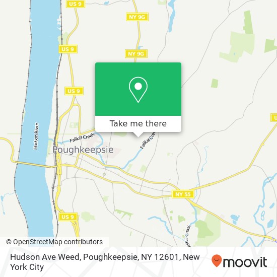 Mapa de Hudson Ave Weed, Poughkeepsie, NY 12601