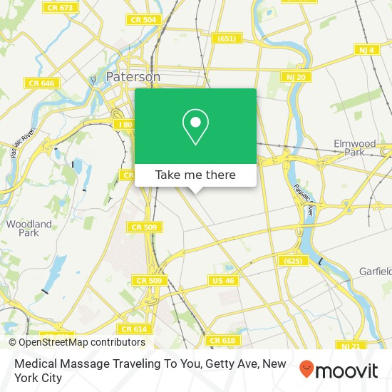 Mapa de Medical Massage Traveling To You, Getty Ave