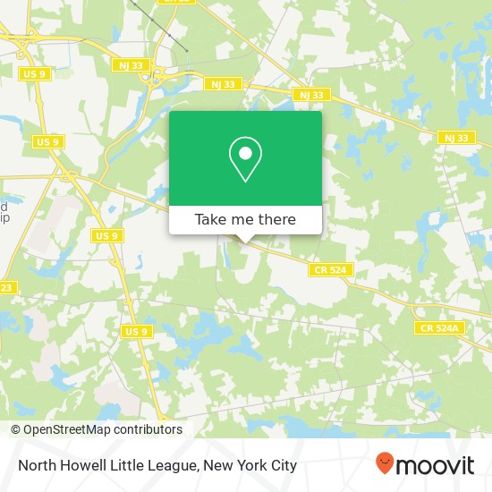 Mapa de North Howell Little League