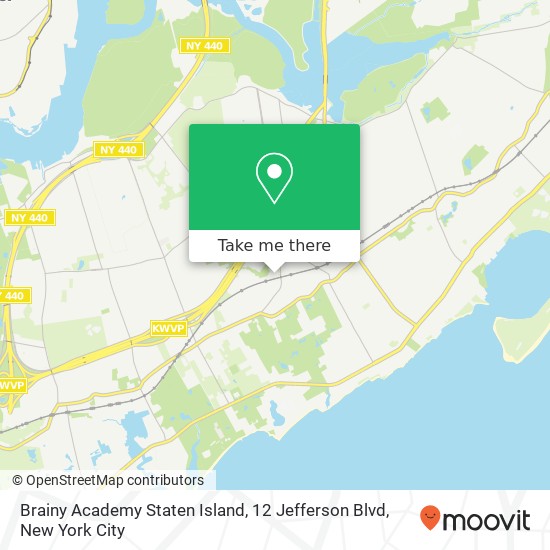 Mapa de Brainy Academy Staten Island, 12 Jefferson Blvd