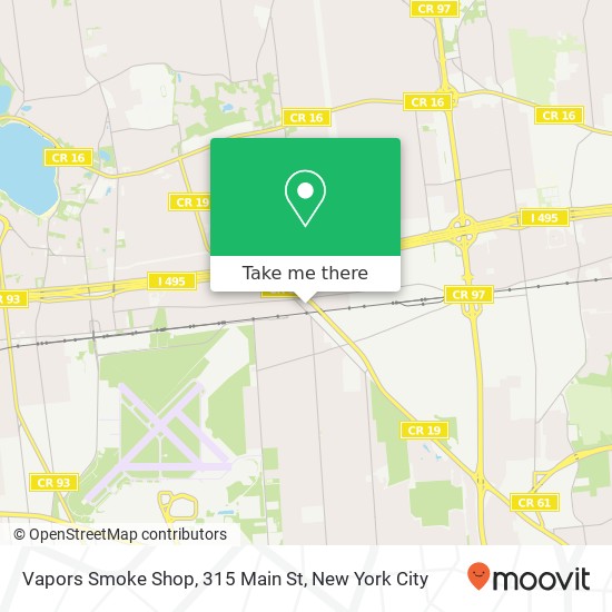 Mapa de Vapors Smoke Shop, 315 Main St