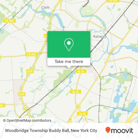 Woodbridge Township Buddy Ball map