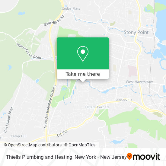 Thiells Plumbing and Heating map