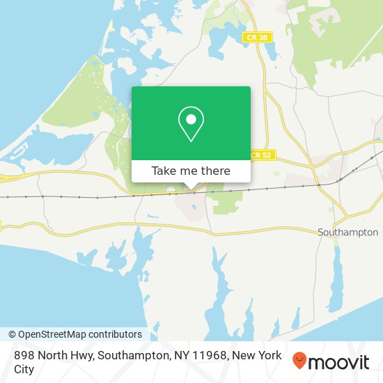 Mapa de 898 North Hwy, Southampton, NY 11968