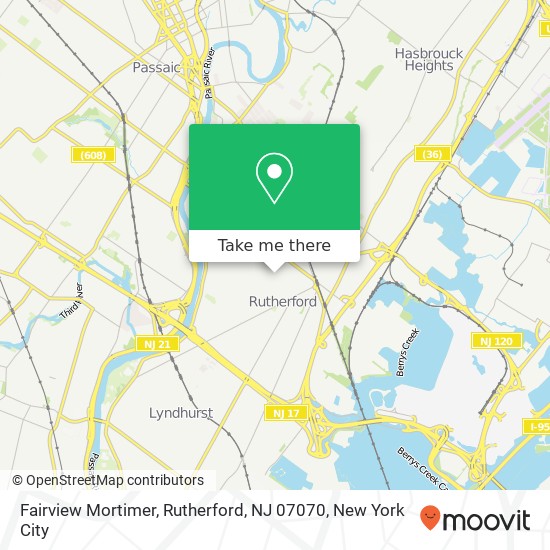 Fairview Mortimer, Rutherford, NJ 07070 map