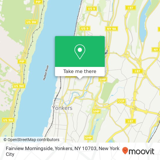 Mapa de Fairview Morningside, Yonkers, NY 10703