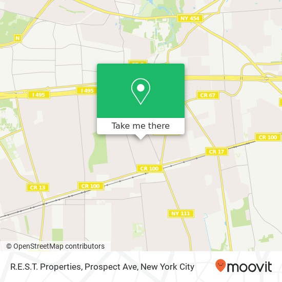 Mapa de R.E.S.T. Properties, Prospect Ave
