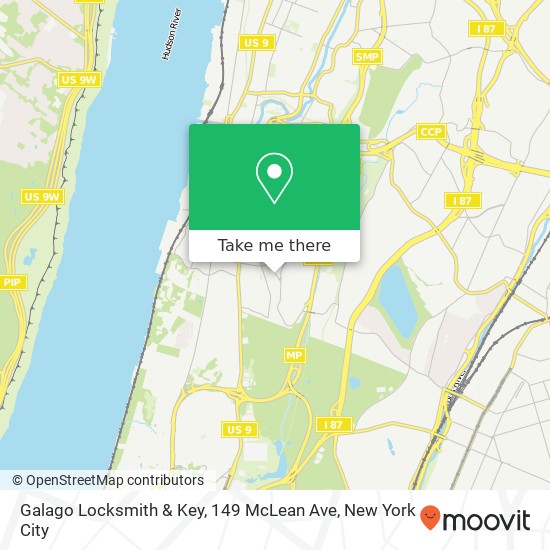 Mapa de Galago Locksmith & Key, 149 McLean Ave