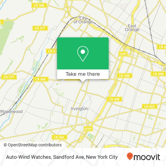 Mapa de Auto-Wind Watches, Sandford Ave