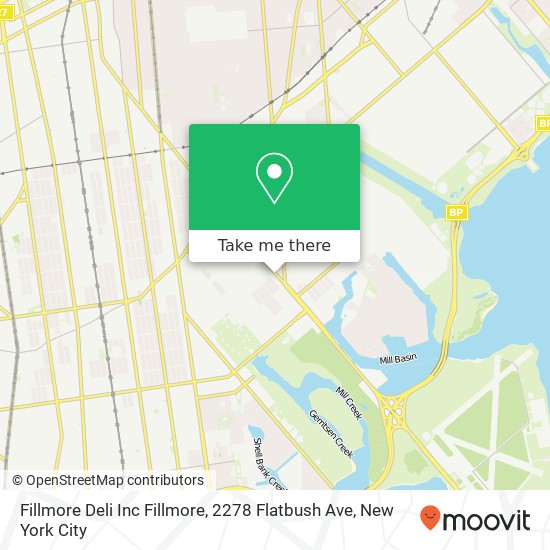 Mapa de Fillmore Deli Inc Fillmore, 2278 Flatbush Ave