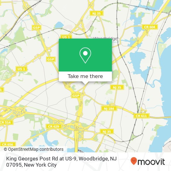 King Georges Post Rd at US-9, Woodbridge, NJ 07095 map