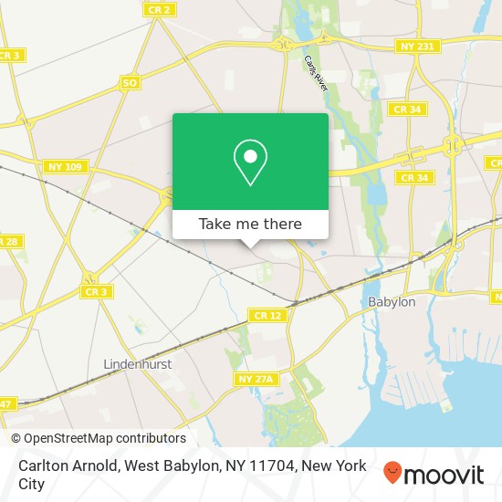 Mapa de Carlton Arnold, West Babylon, NY 11704