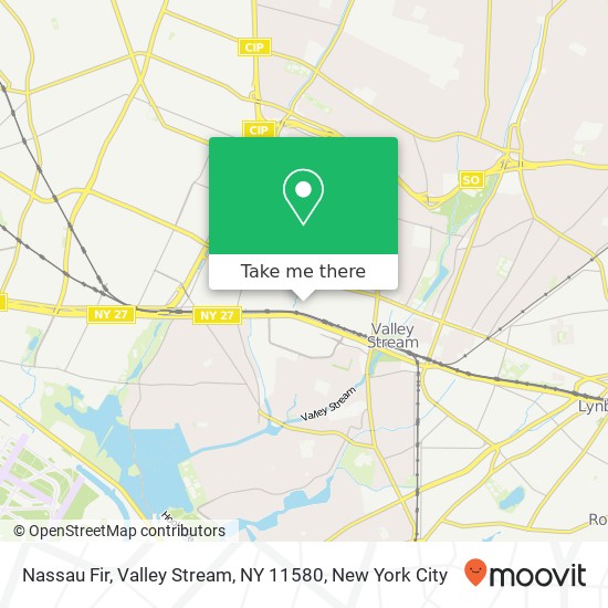 Mapa de Nassau Fir, Valley Stream, NY 11580
