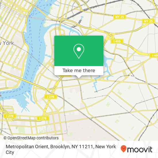 Mapa de Metropolitan Orient, Brooklyn, NY 11211