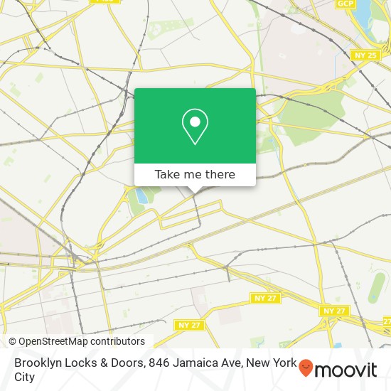 Mapa de Brooklyn Locks & Doors, 846 Jamaica Ave