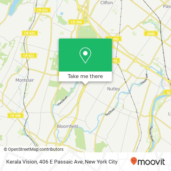 Mapa de Kerala Vision, 406 E Passaic Ave