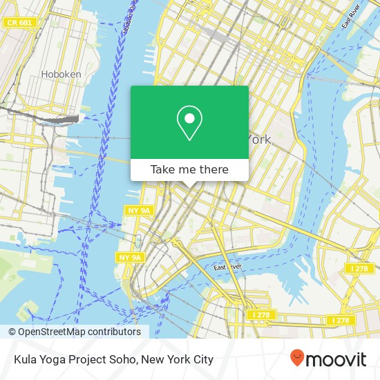 Mapa de Kula Yoga Project Soho