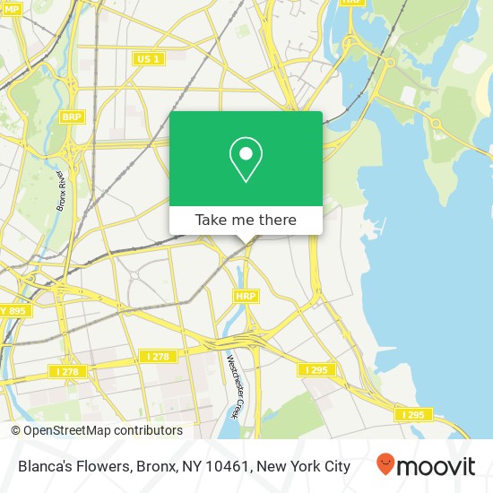 Mapa de Blanca's Flowers, Bronx, NY 10461