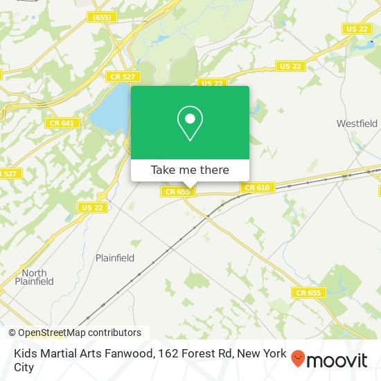 Mapa de Kids Martial Arts Fanwood, 162 Forest Rd