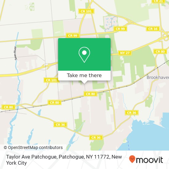 Mapa de Taylor Ave Patchogue, Patchogue, NY 11772