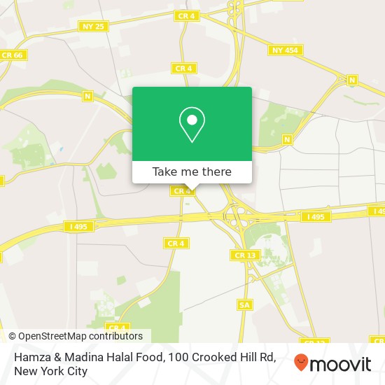 Hamza & Madina Halal Food, 100 Crooked Hill Rd map