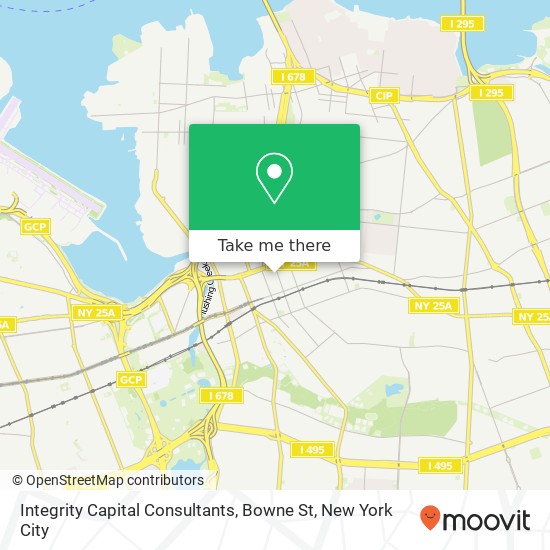 Mapa de Integrity Capital Consultants, Bowne St